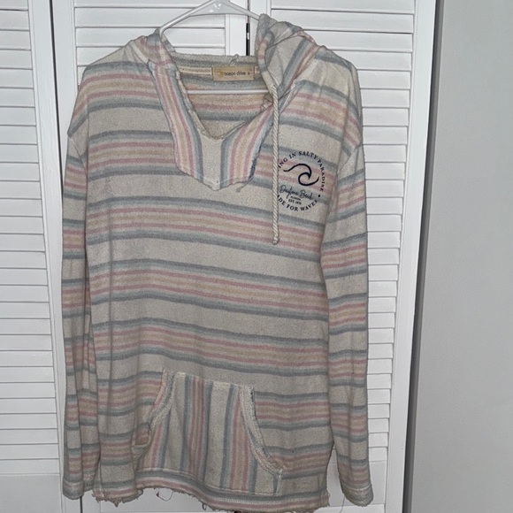 Ocean Drive Pastel Striped Hoodie - Picture 1 of 5